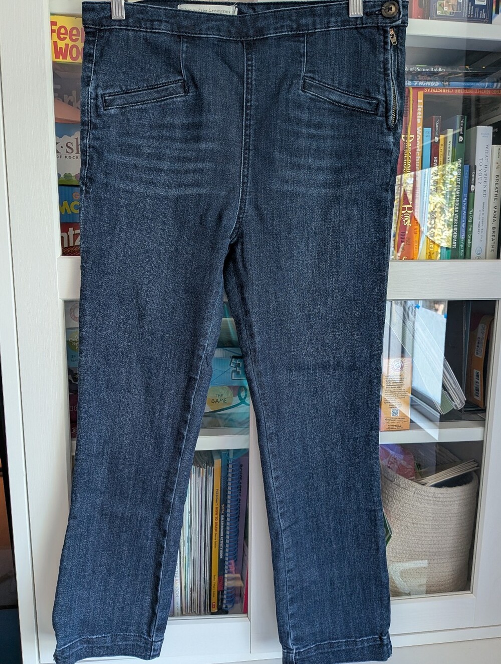 Anthropologie Pilcro High Rise Denim Legging Jeans Side Zip Dark Wash 29